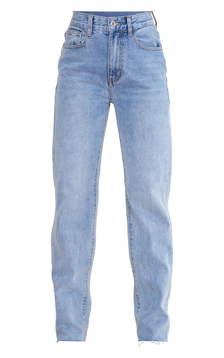 Petite Light Blue Long Leg Straight Jeans Product Image