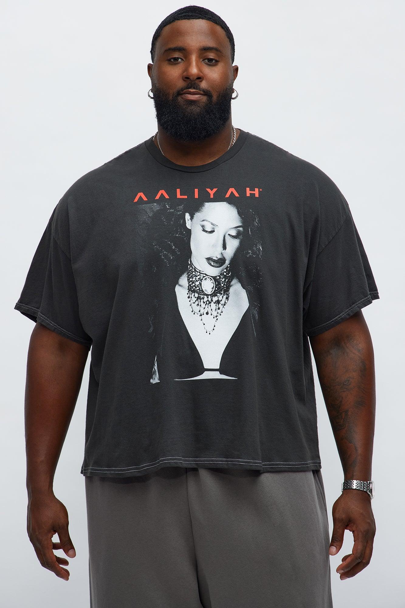 Aaliyah Try Again Oversized Short Sleeve Tee - Black Wash Male Product Image