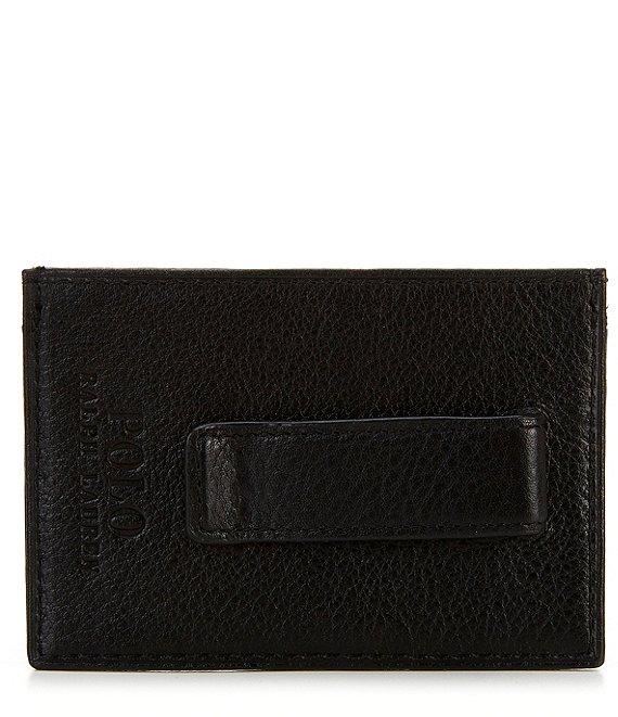 Polo Ralph Lauren Pebbled Leather Card Case With Money Clip Product Image