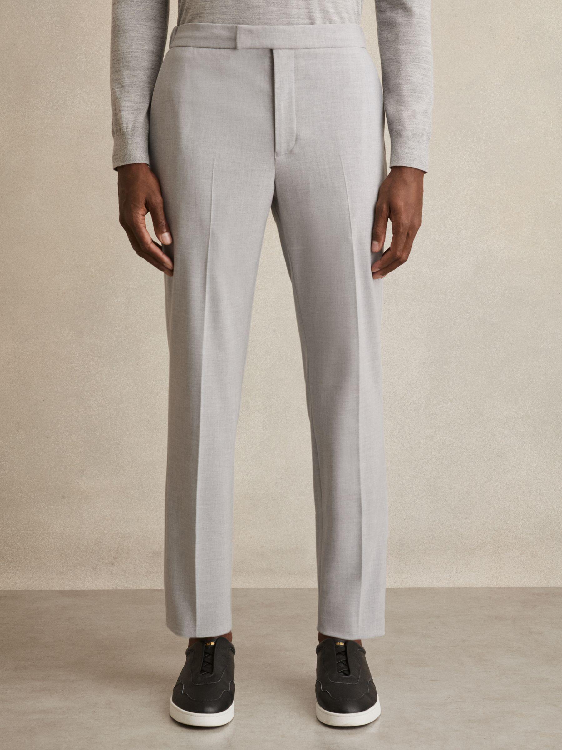 Slim-Fit Drawstring Trousers in Grey Product Image