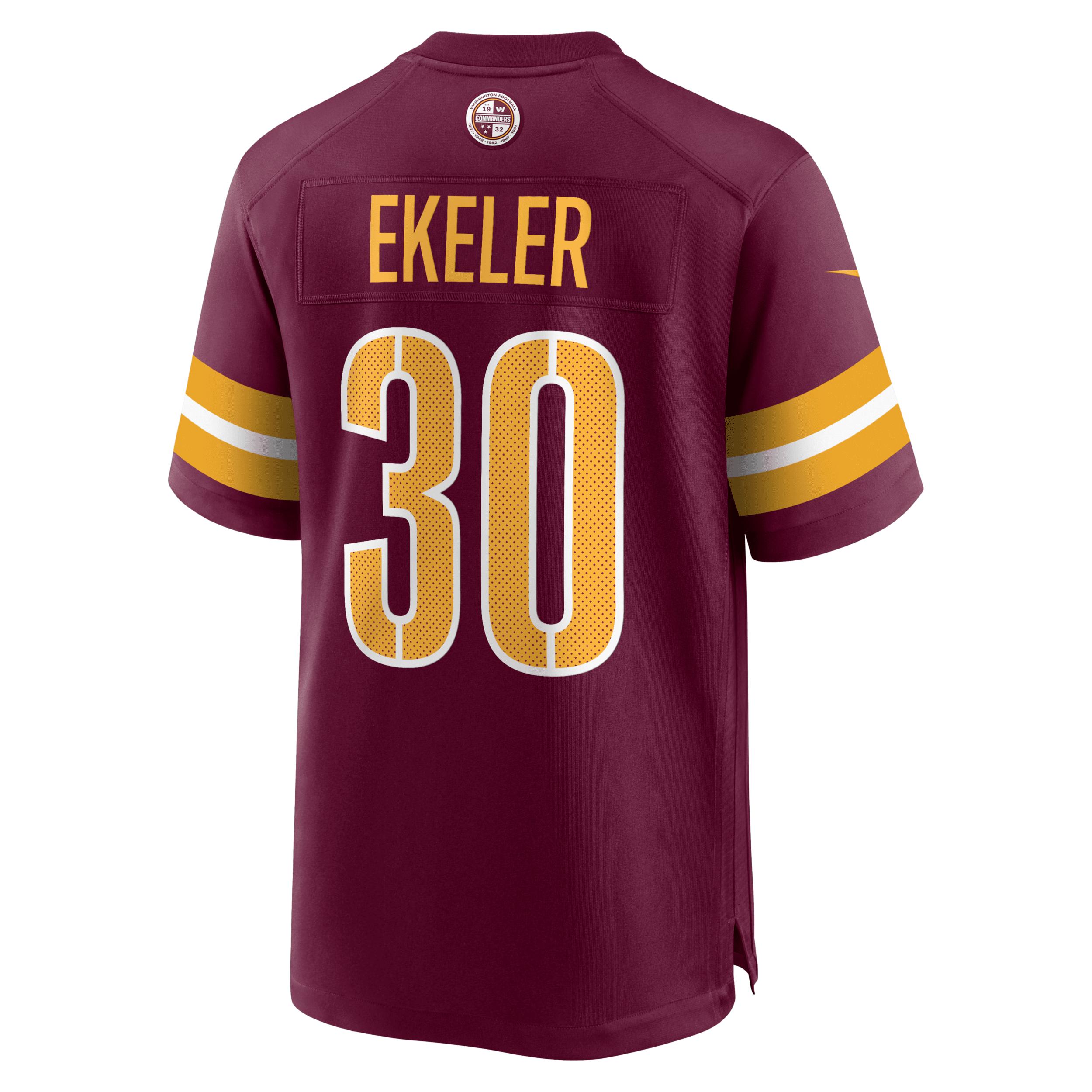 Men's Nike Austin Ekeler Burgundy Washington Commanders Game Player Jersey,  Product Image