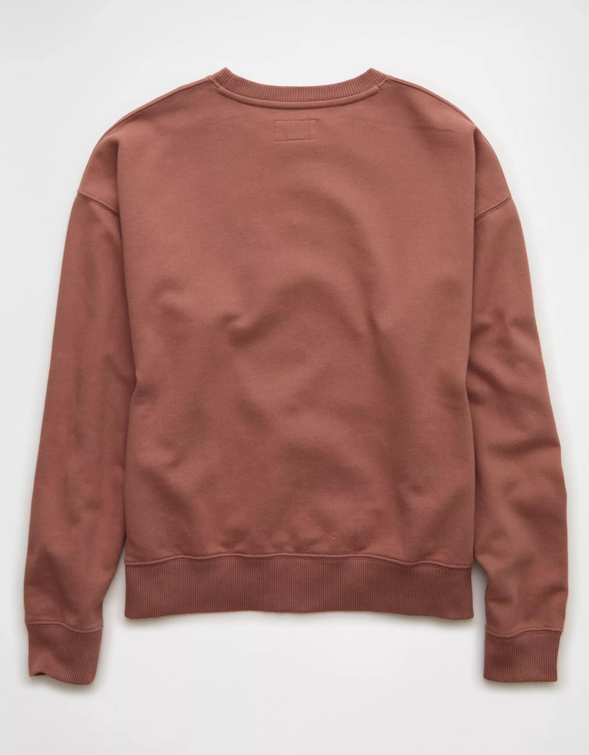 AE Velvet Graphic Crew Neck Sweatshirt Product Image