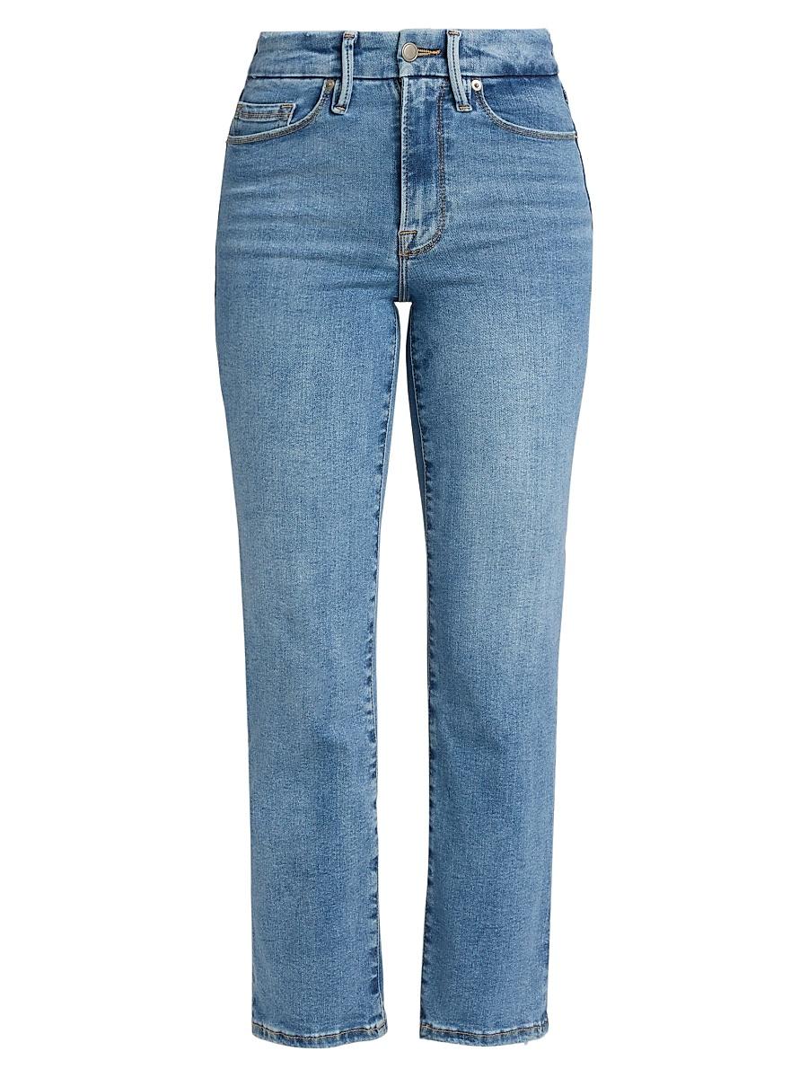 Womens Always Fits Good Legs Straight Jeans | Extra Stretch, Flat Tummy Tech, Gap-Proof Waistband | Indigo, Size 20-26 Plus | G Product Image