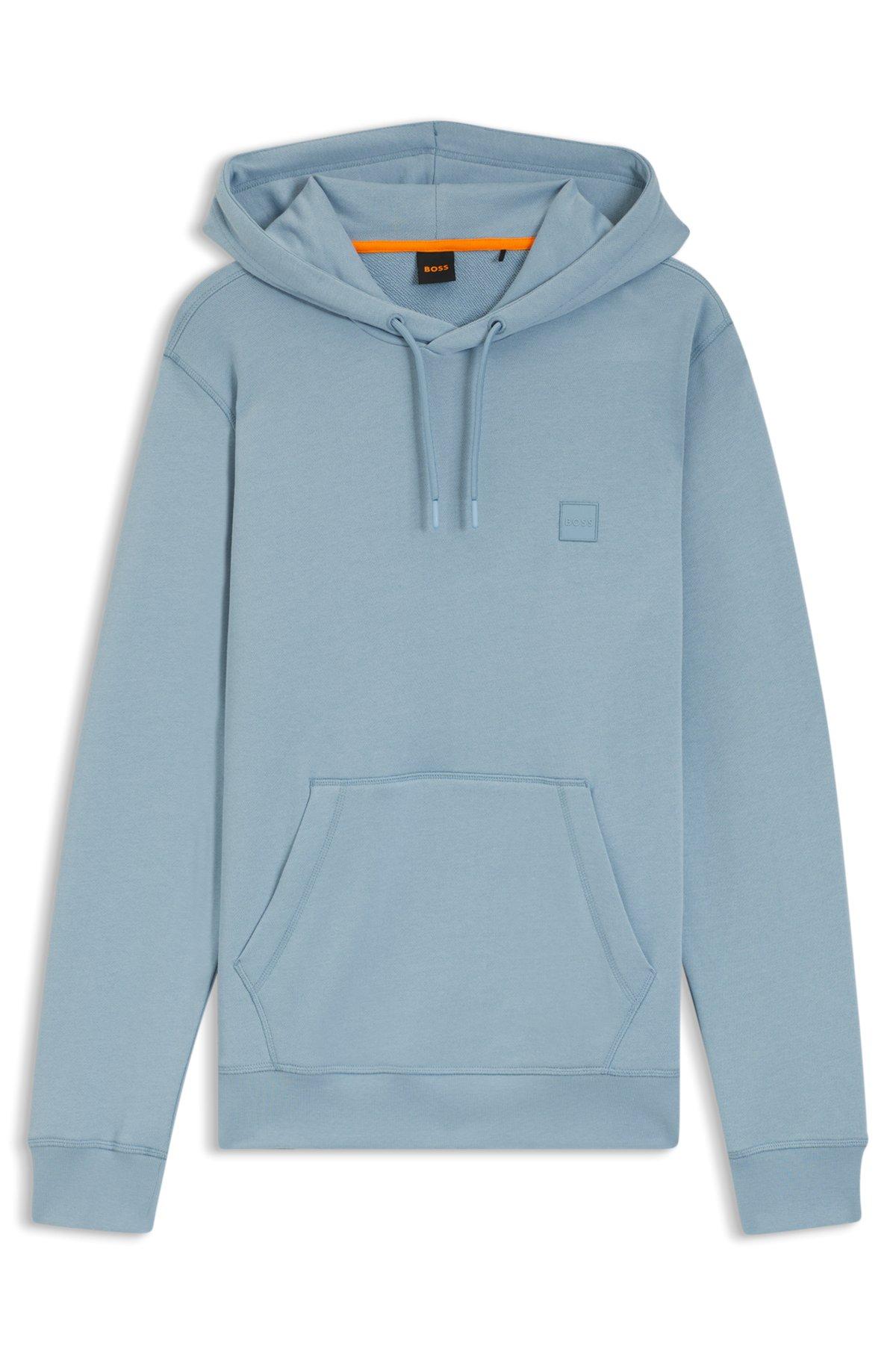 Logo-patch hoodie in cotton terry Product Image
