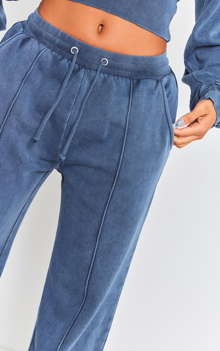 Shape Blue Sweat Seam Detail Wide Leg Sweatpants Product Image