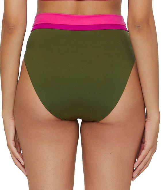 Trina Turk Monaco Color Block Banded High Waist Swim Bottom Product Image