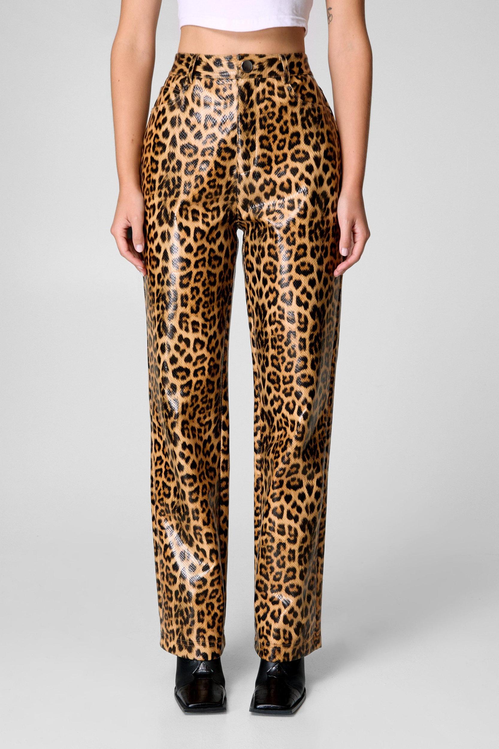 Leopard Straight Leg Pant Product Image
