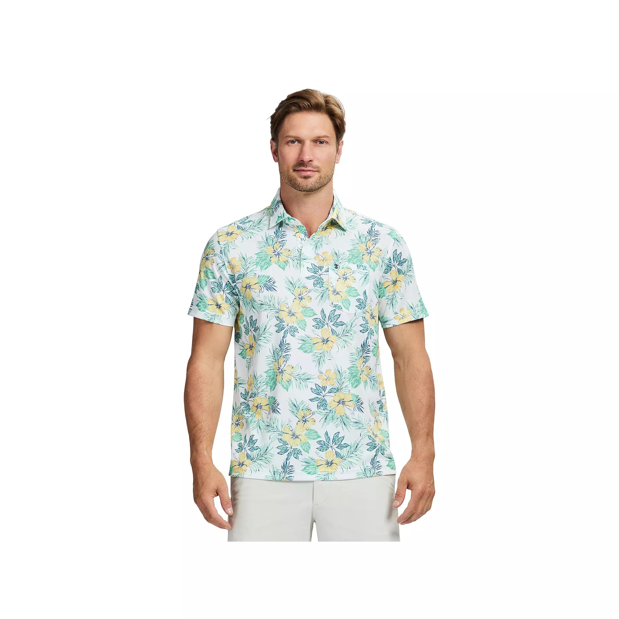 Men's IZOD Sunshield Performance Short Sleeve Polo, Size: Medium, Bright White Product Image