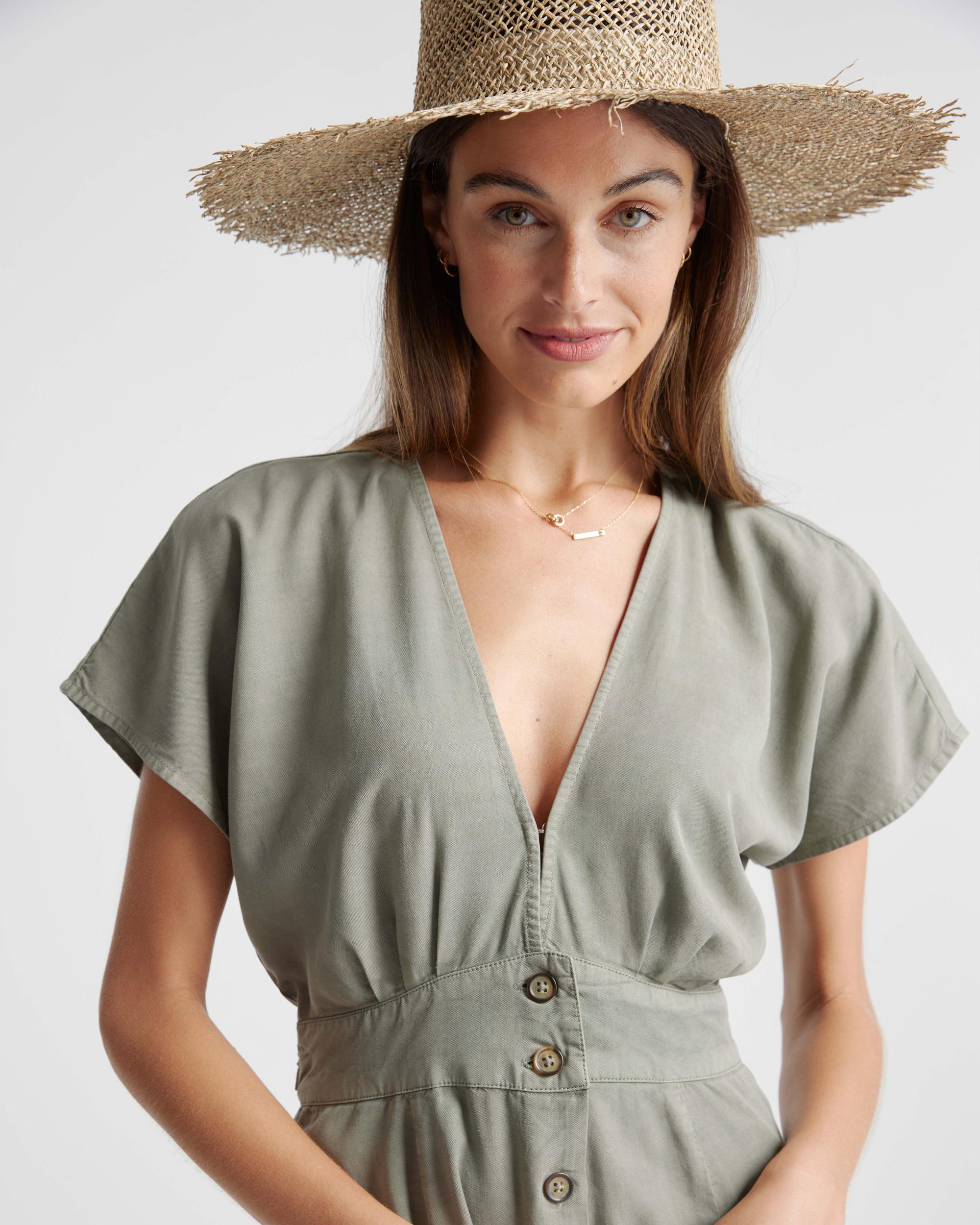 Quince | Women's Vintage Wash Tencel Button Front Dress Product Image