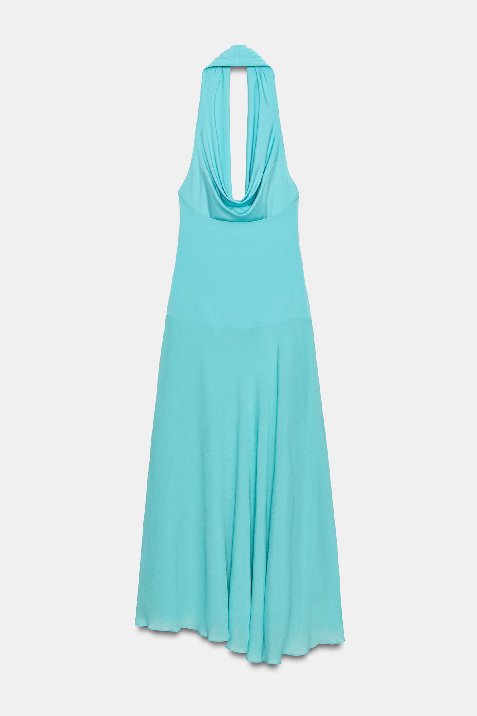 COMBINATION HALTER MIDI DRESS Product Image