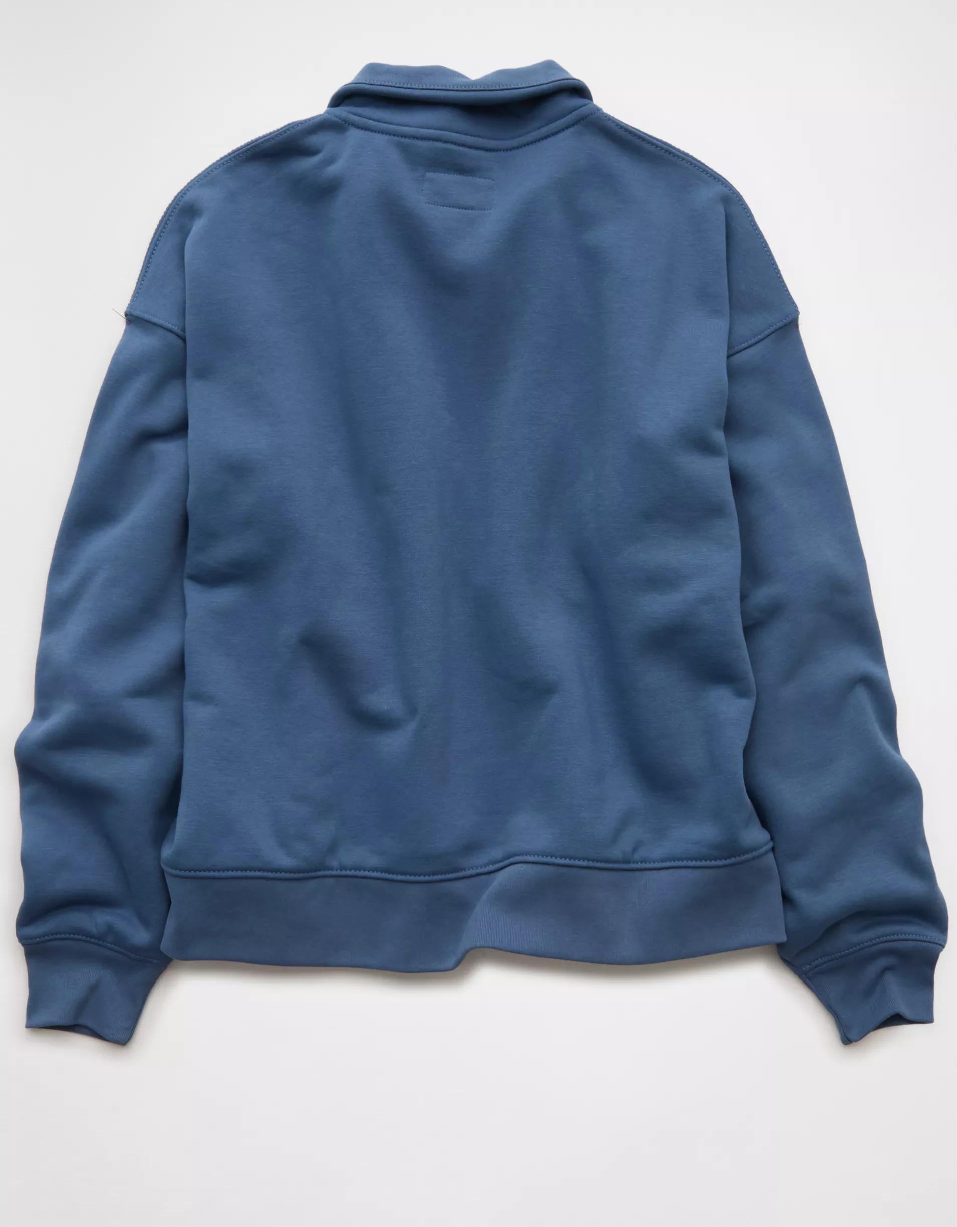 AE Everyday Luxe Quarter Zip Sweatshirt Product Image