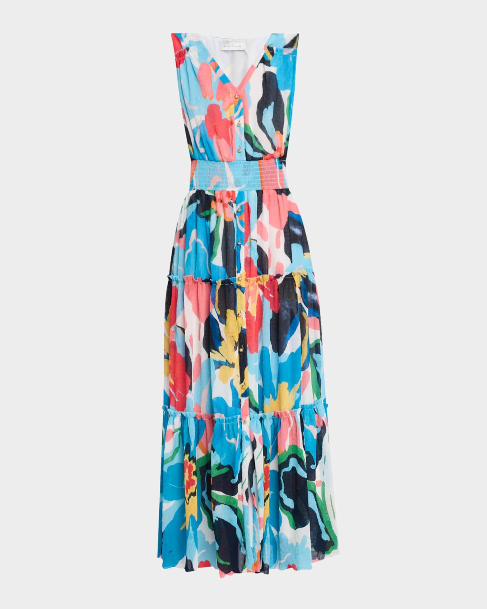 The Sable Tiered Floral-Print Midi Dress Product Image