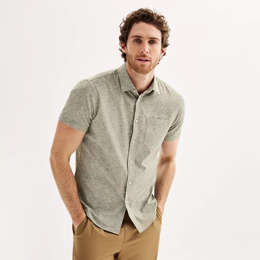 Men's FLX Slim Performance Untucked-Fit Button Down Shirt,  Product Image