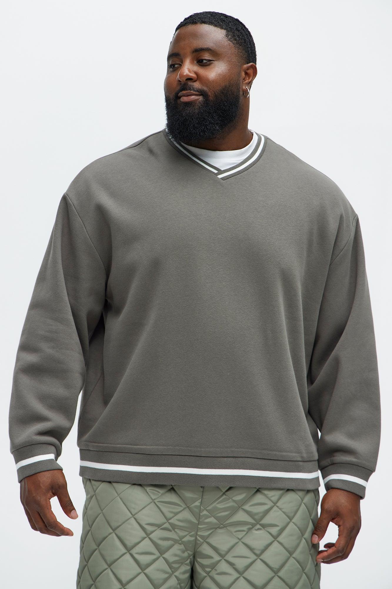 Tyson See The Signs V-Neck Sweatshirt - Grey Product Image