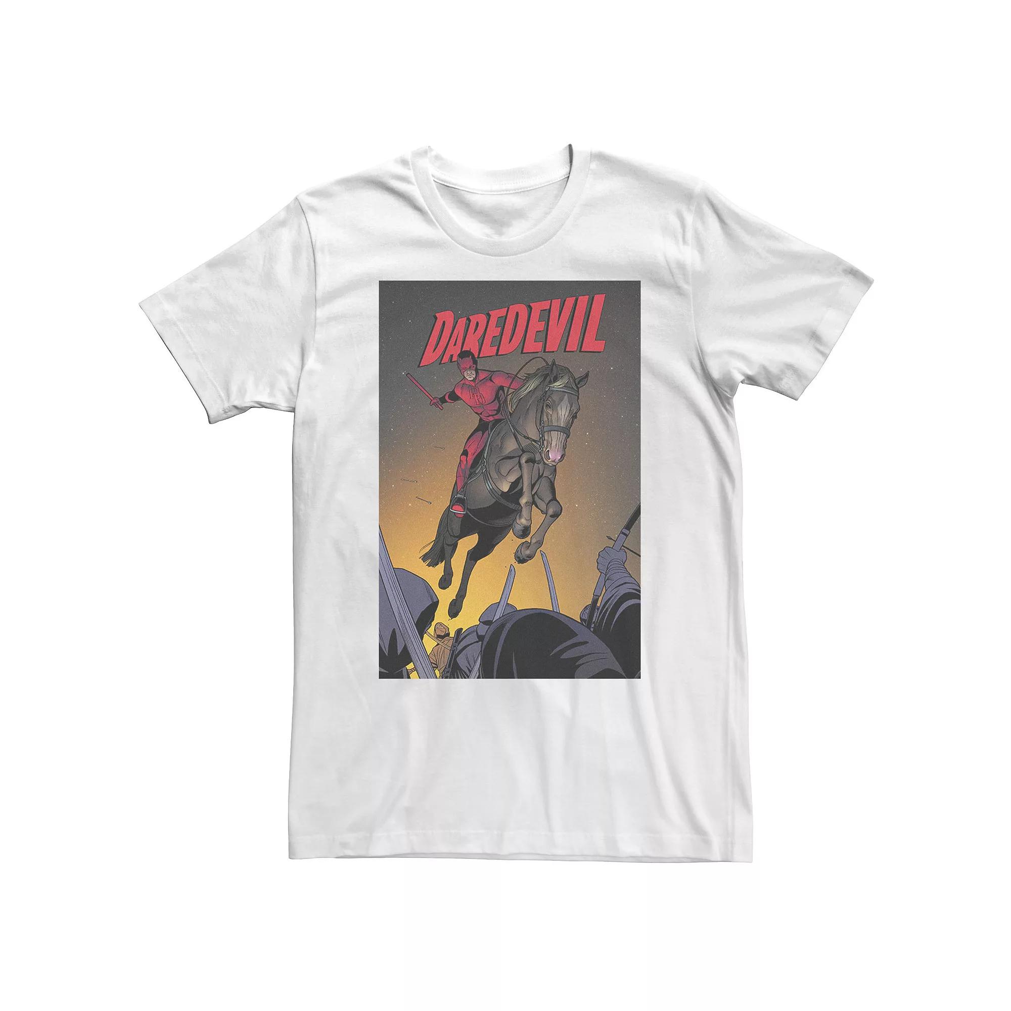 Big & Tall Marvel Daredevil Horse Comic Cover Tee, Men's, Size: 3XL Tall, White Product Image