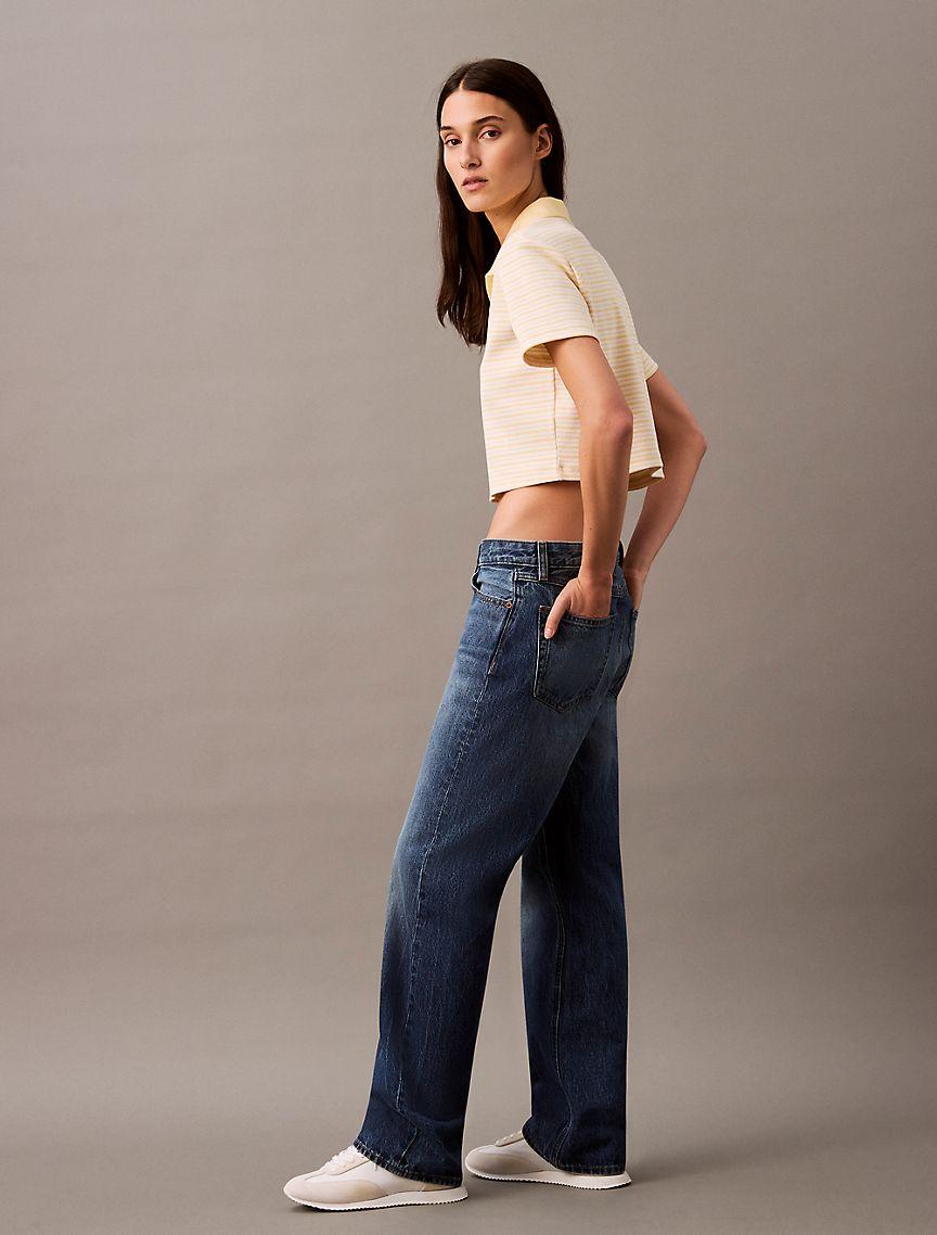 Cotton Contour Rib Polo Tee Product Image