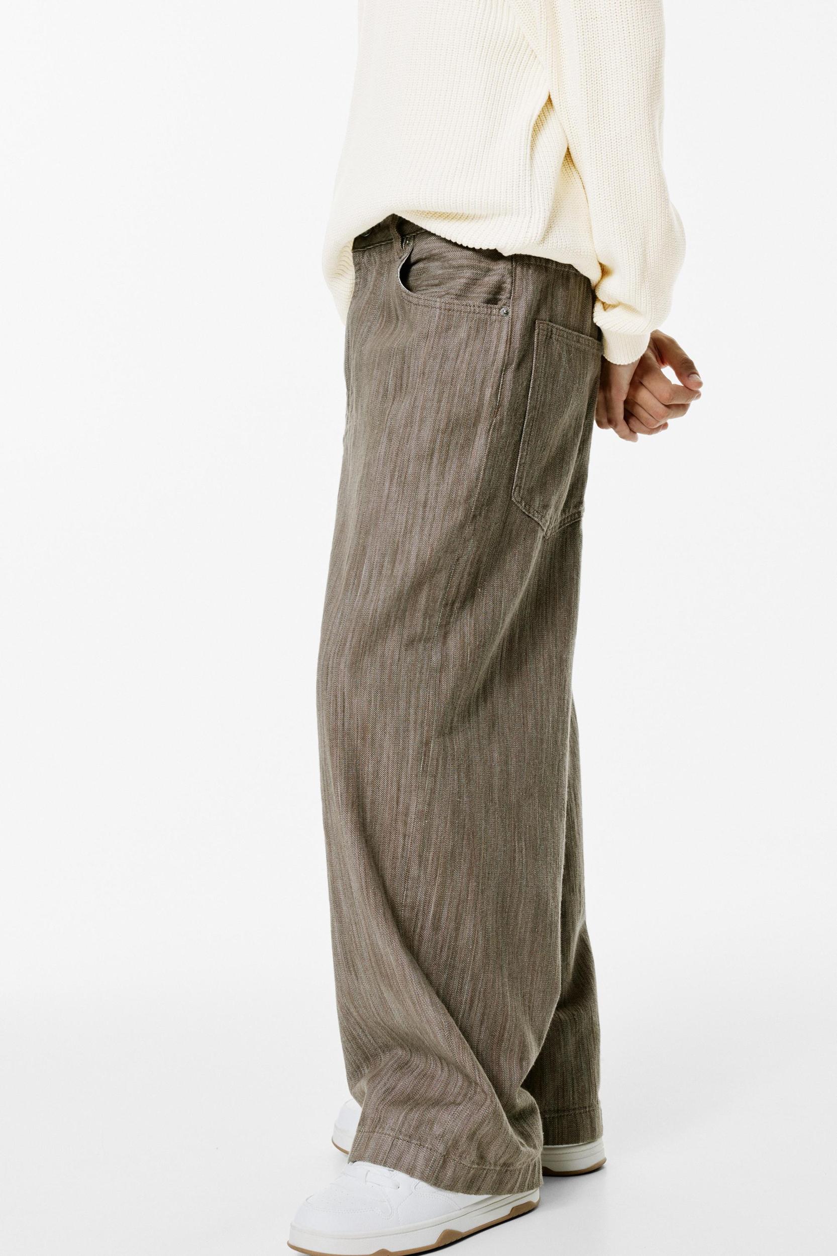 Super baggy jacquard trousers Product Image