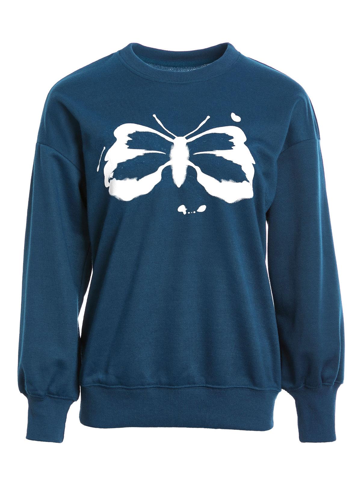Splash Butterfly Print Sweatshirt Product Image