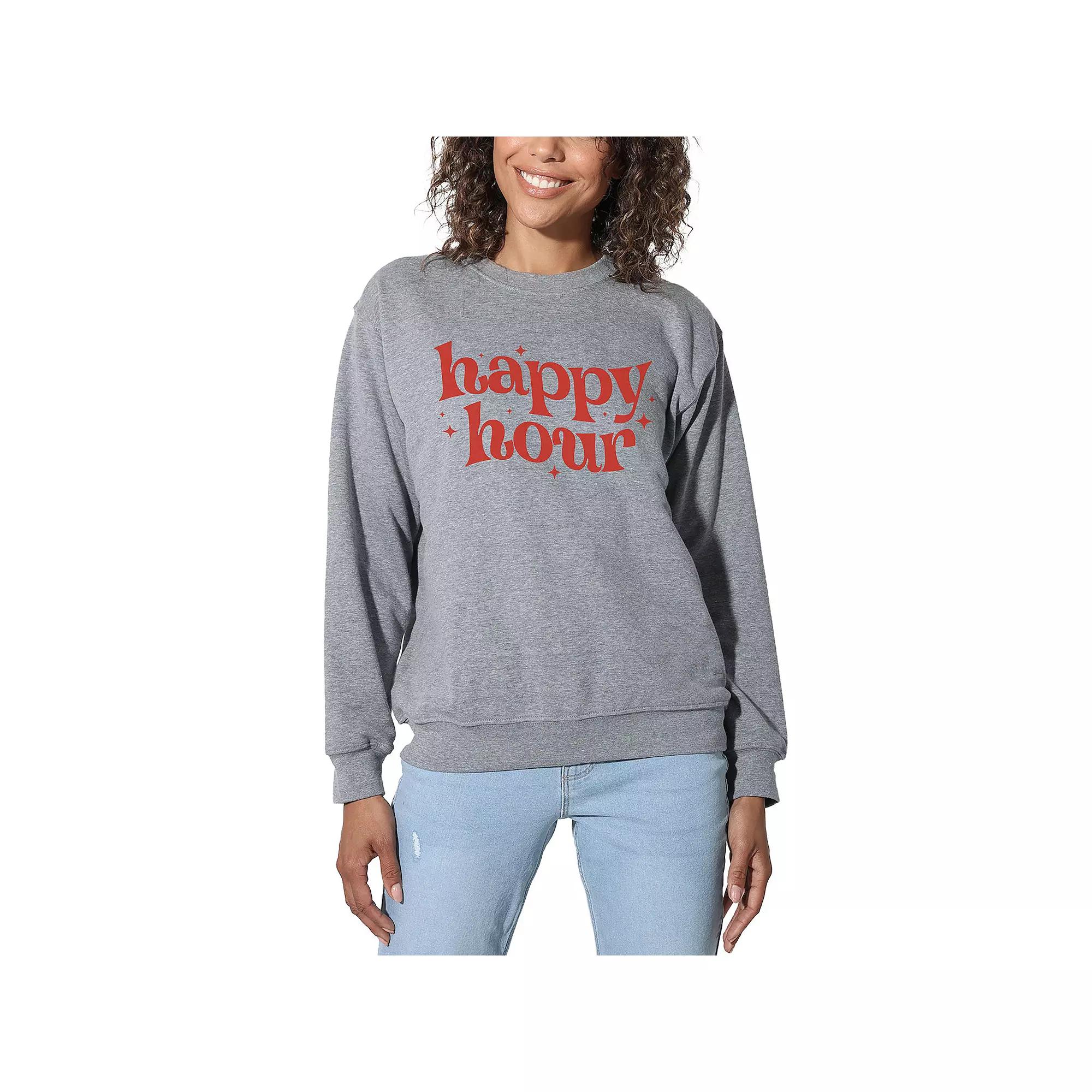 Women's Suburban Riot Happy Hour Willow Graphic Sweatshirt, Girl's,  Product Image