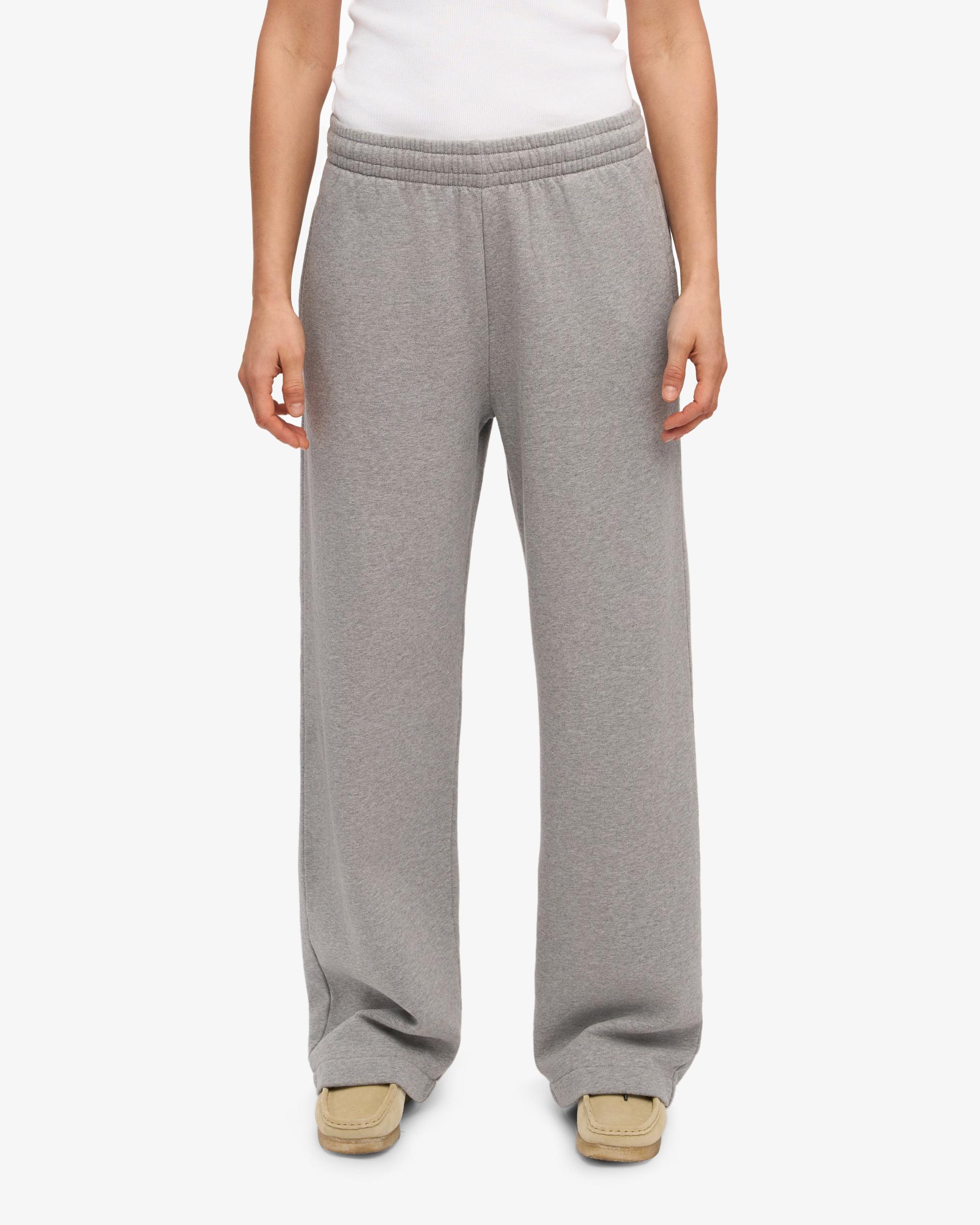 Organic Straight Leg Sweatpants - Heather Grey Product Image