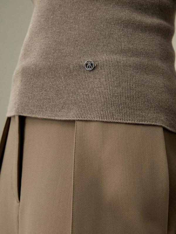 LILYSILK Silk Jumper Women'S - Brown Silk and Cashmere - Comfort Insulating Jumpers L Product Image