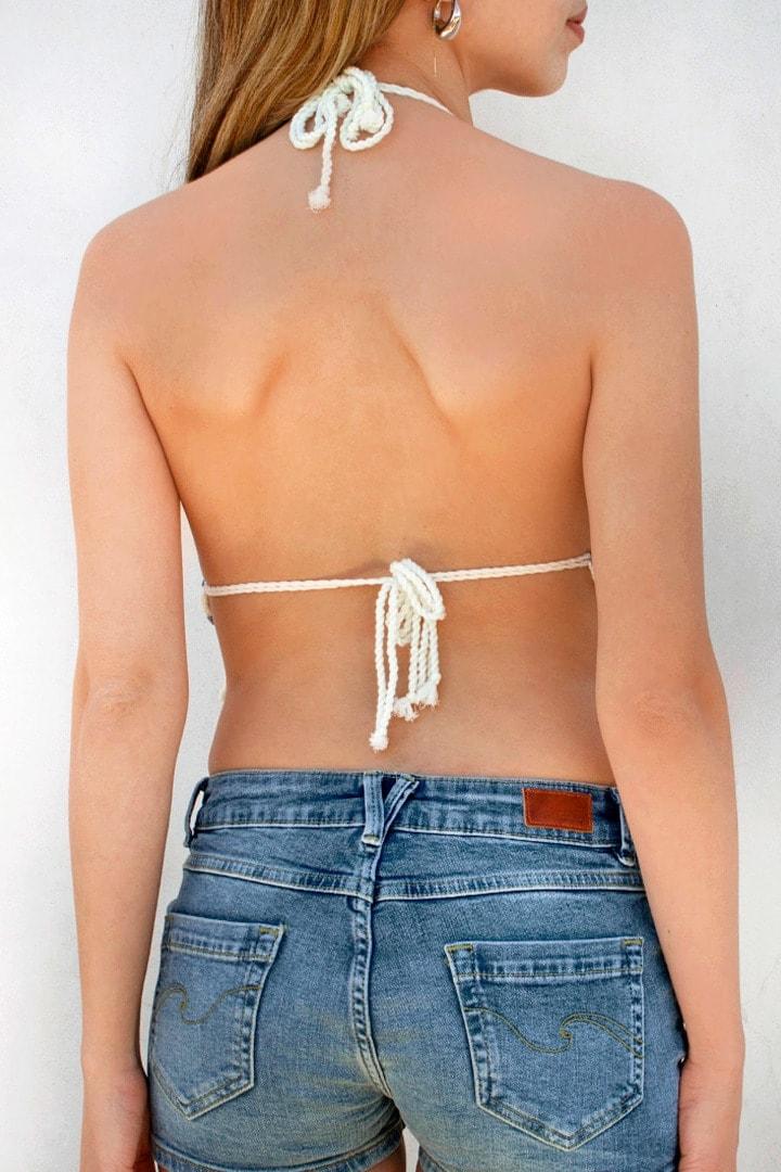 V-neck crochet top Product Image