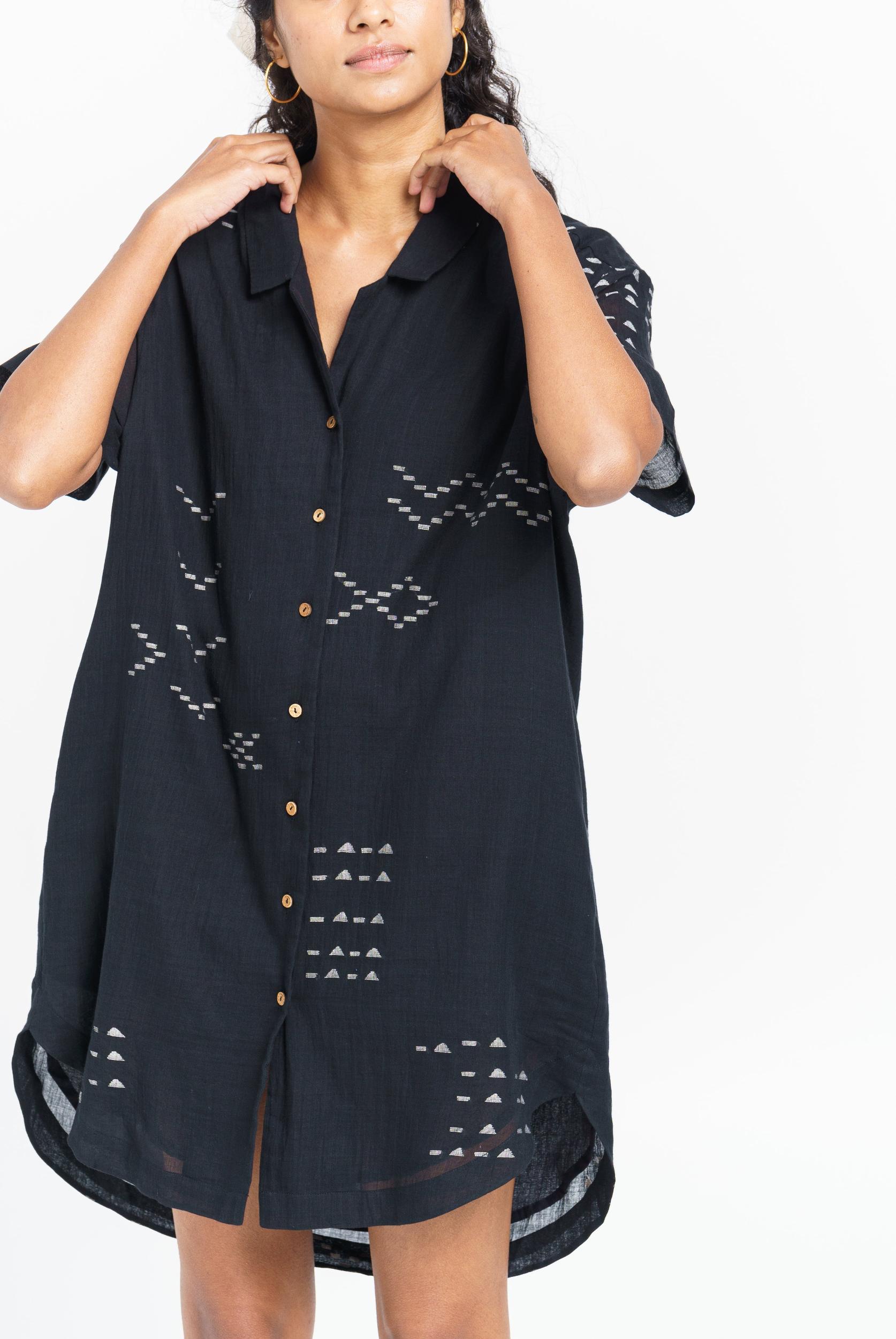 Relaxed-fit shirt dress Product Image