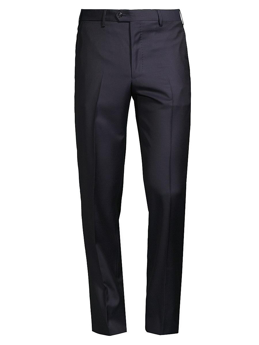 Mens Flat-Front Twill Trousers Product Image