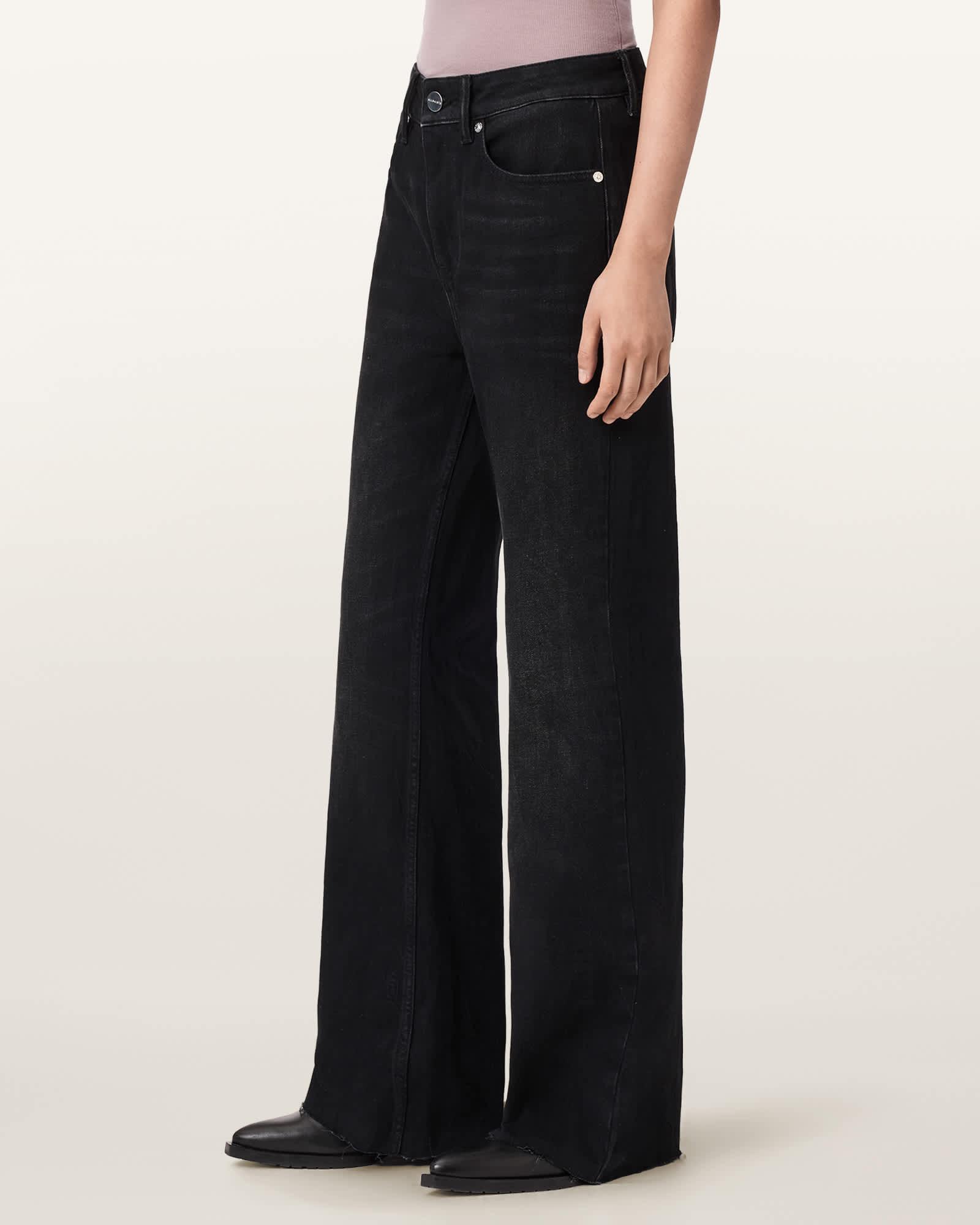 Ember Flared Denim Jeans Washed Black | ALLSAINTS US Product Image