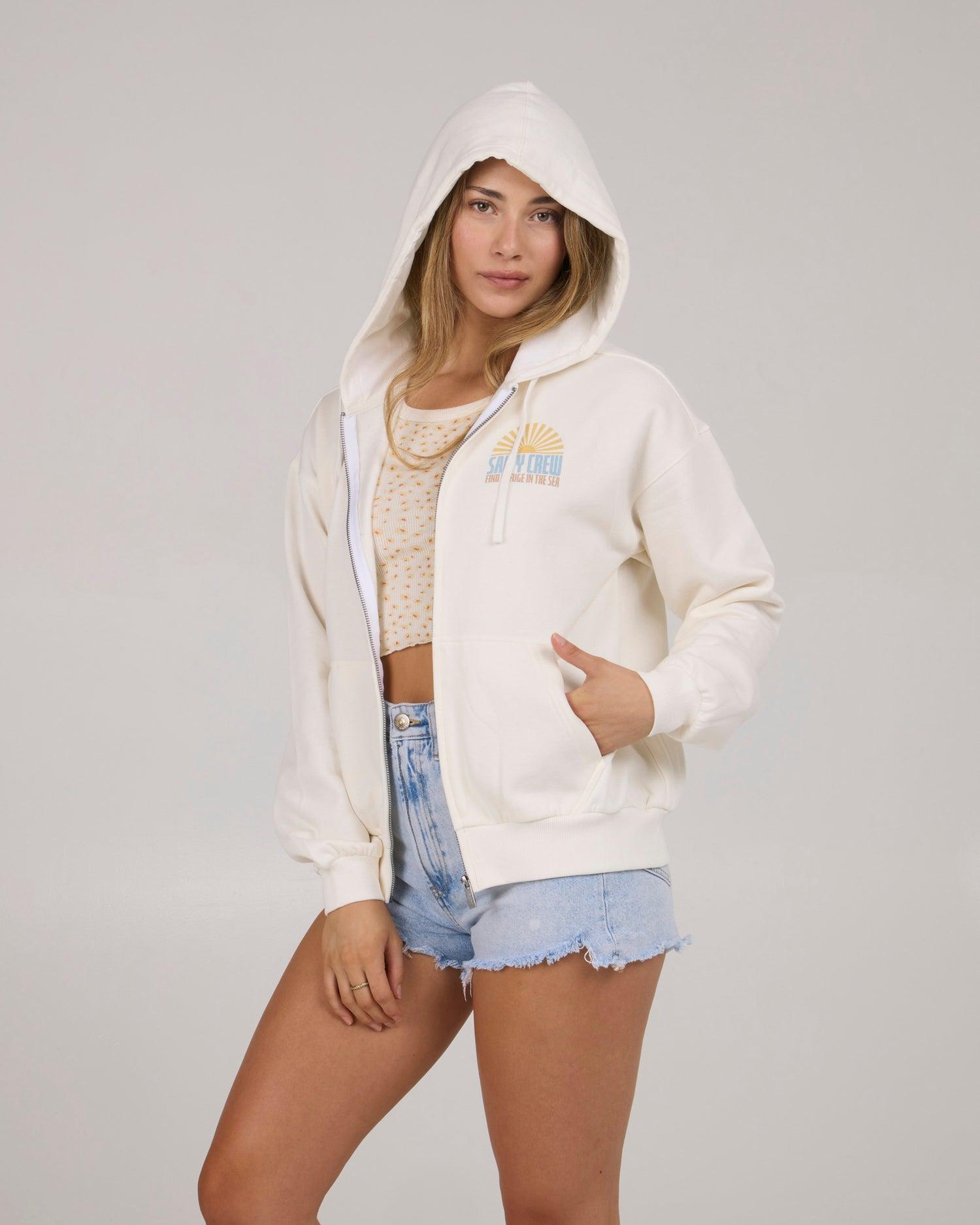 In The Rays Zip Hoody - Off White Product Image