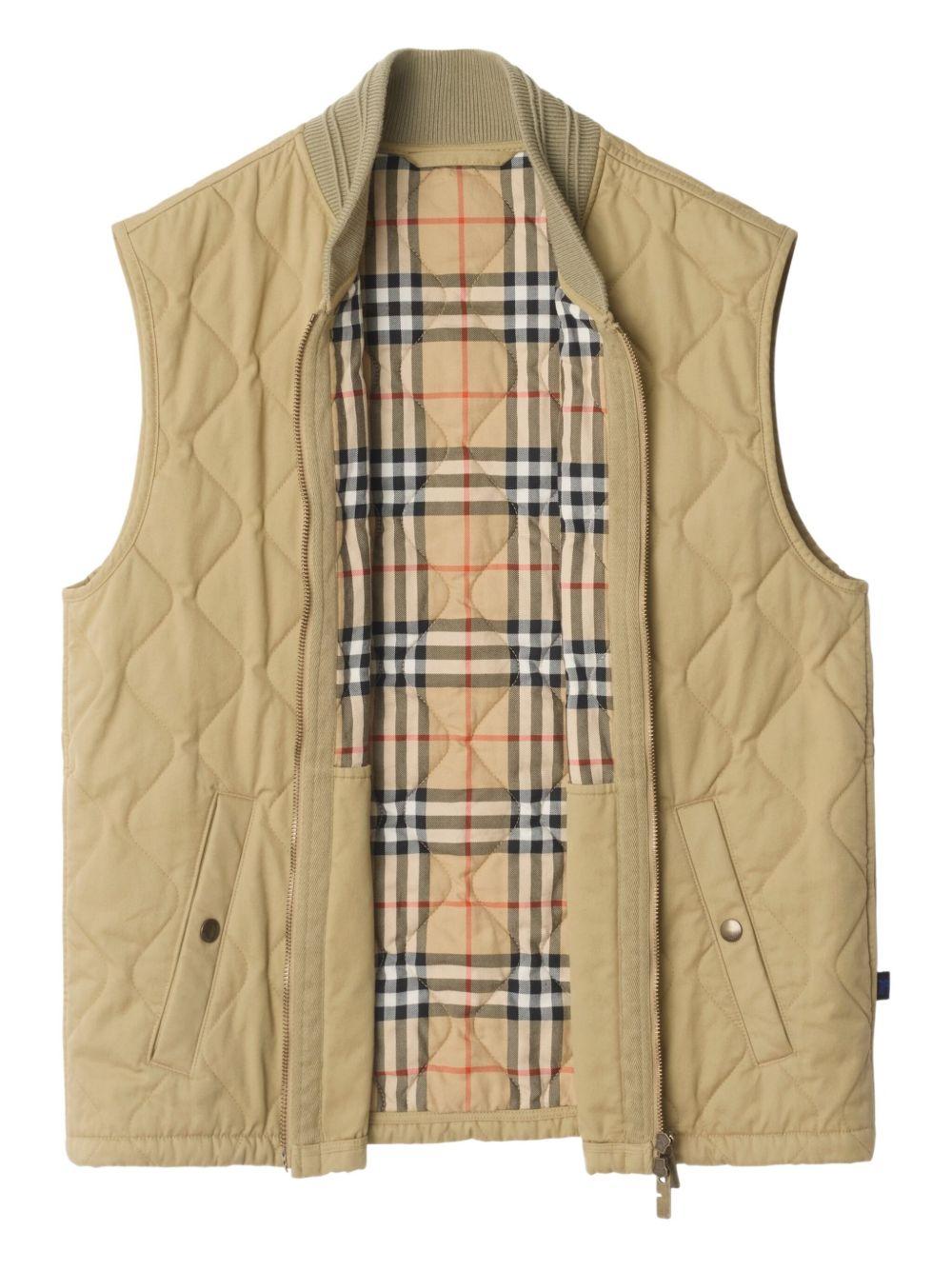 quilted gabardine gilet Product Image