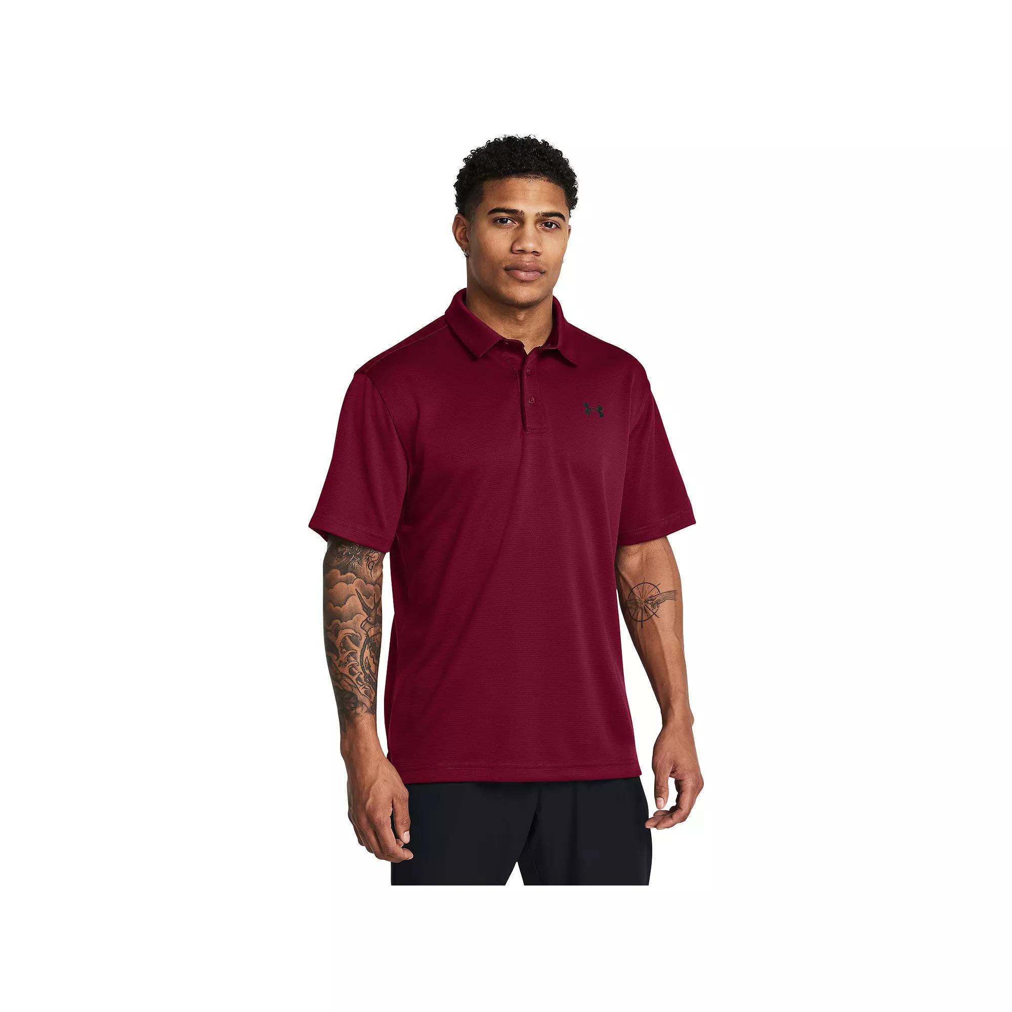 Big & Tall Under Armour Tech Polo, Men's, Size: XXL Tall, Red Black Product Image