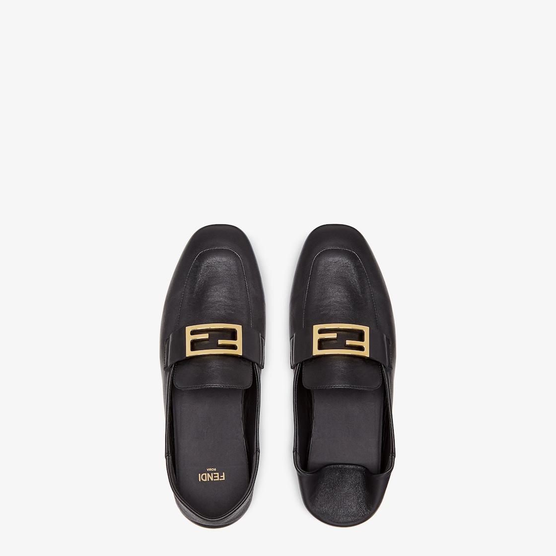 BaguetteBlack leather loafers Product Image