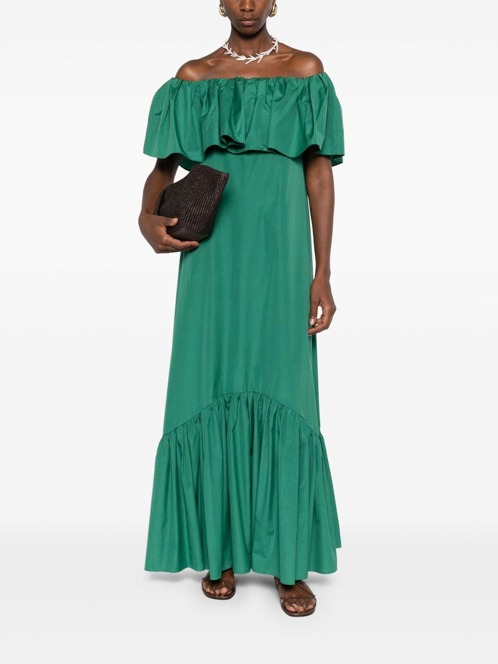 off-shoulder ruffled dress Product Image