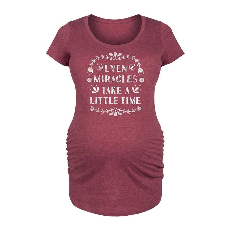 Maternity Even Miracles Take a Little Time Graphic Tee, Women's,  Product Image