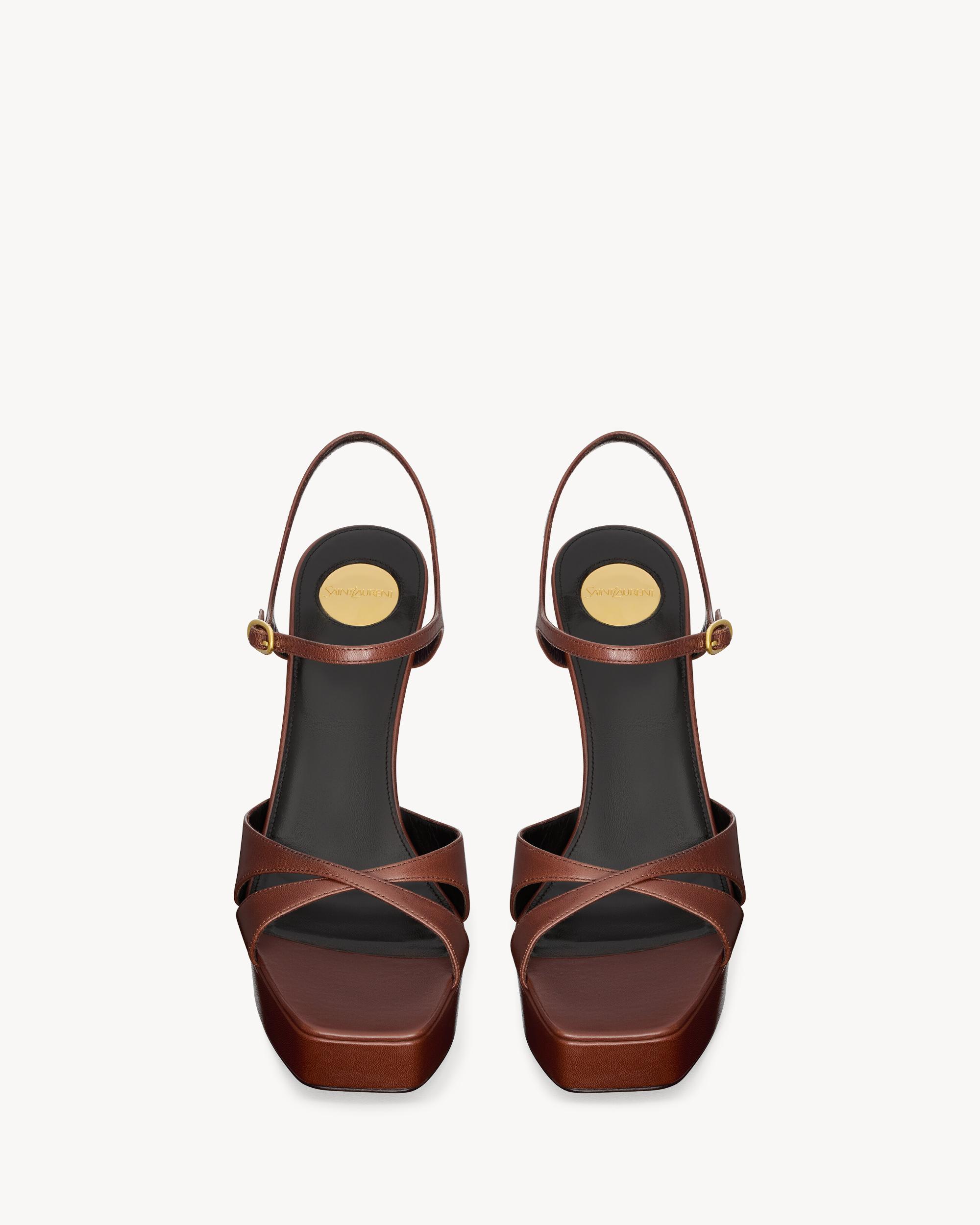 DEBBIE platform sandals in smooth leather Product Image
