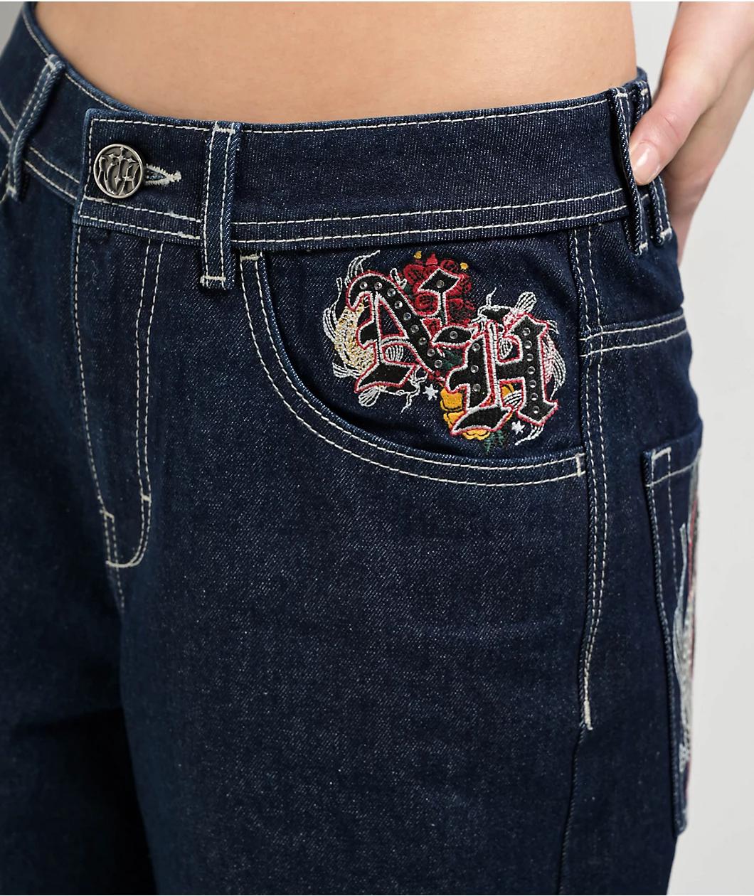 Ninth Hall Idle Dark Blue Shorts Product Image