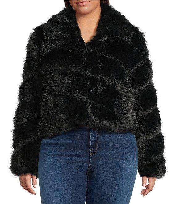 Azalea Wang Plus Size Tumi Faux Fur Collared Filled Jacket Product Image