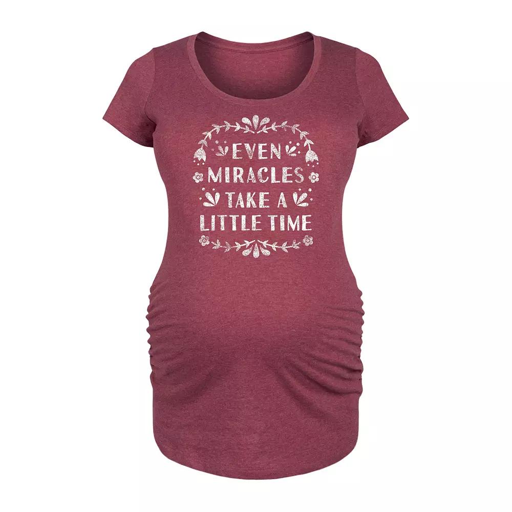 Disneys Minnie Mouse Maternity Oops Graphic Tee, Womens Product Image