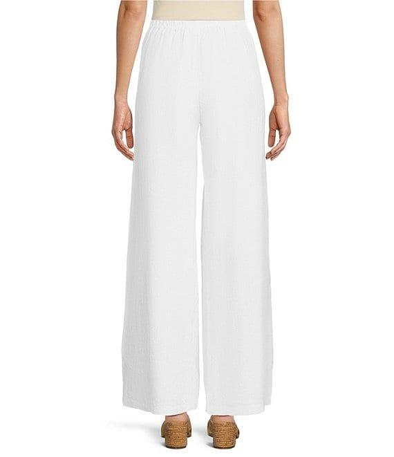 Bryn Walker Light Linen Wide-Leg Pull-On Long Full Length Pants Product Image