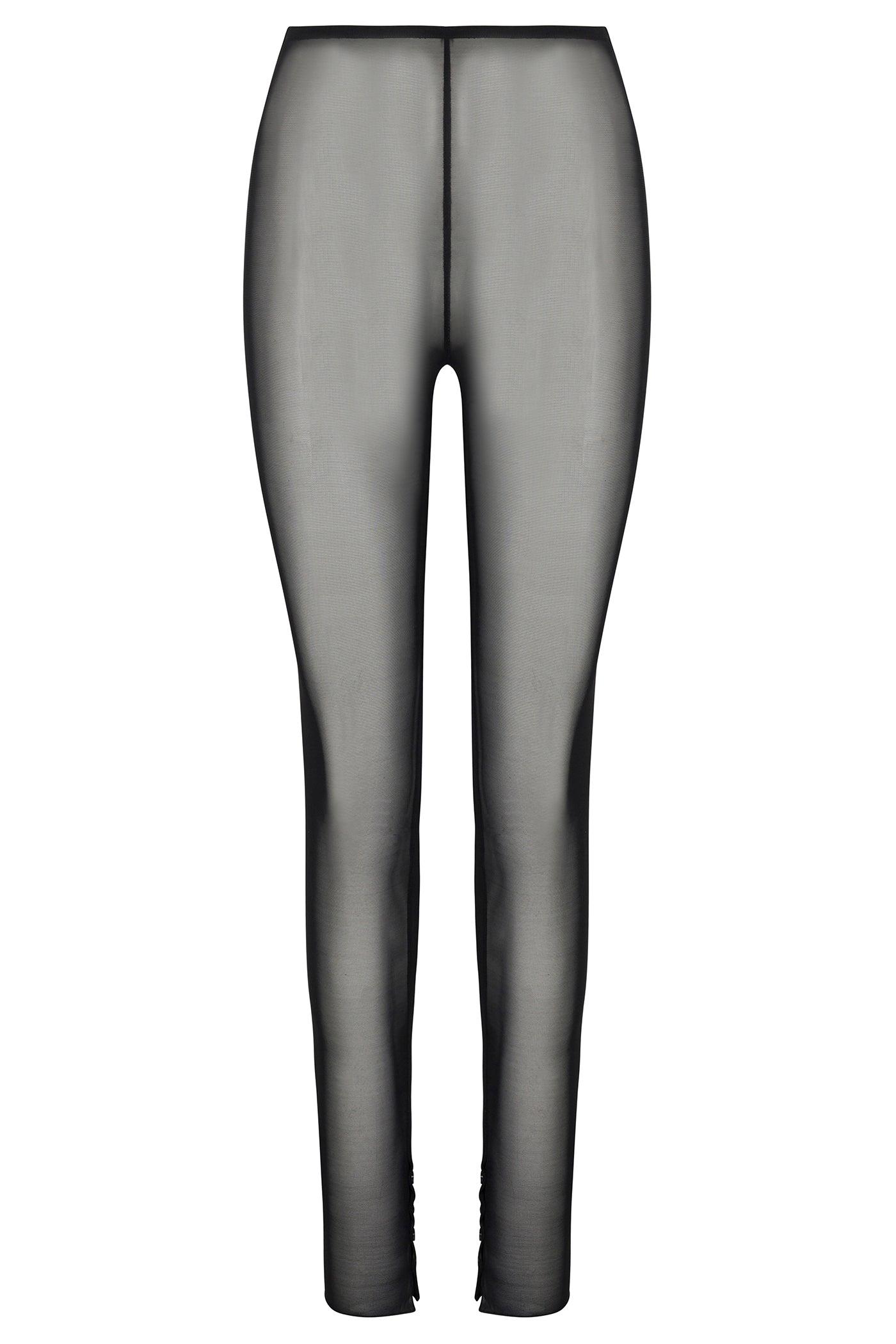 Power Mesh High Waisted Leggings - Black Female Product Image