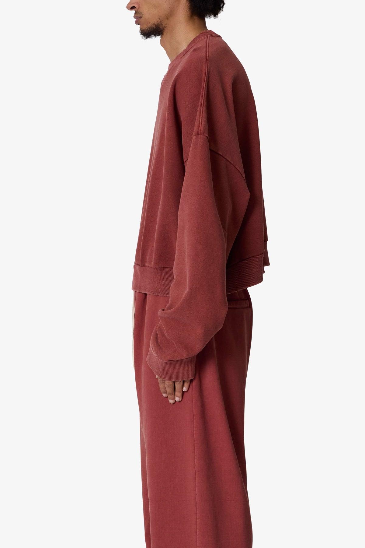 Cropped Crewneck - Rust Product Image