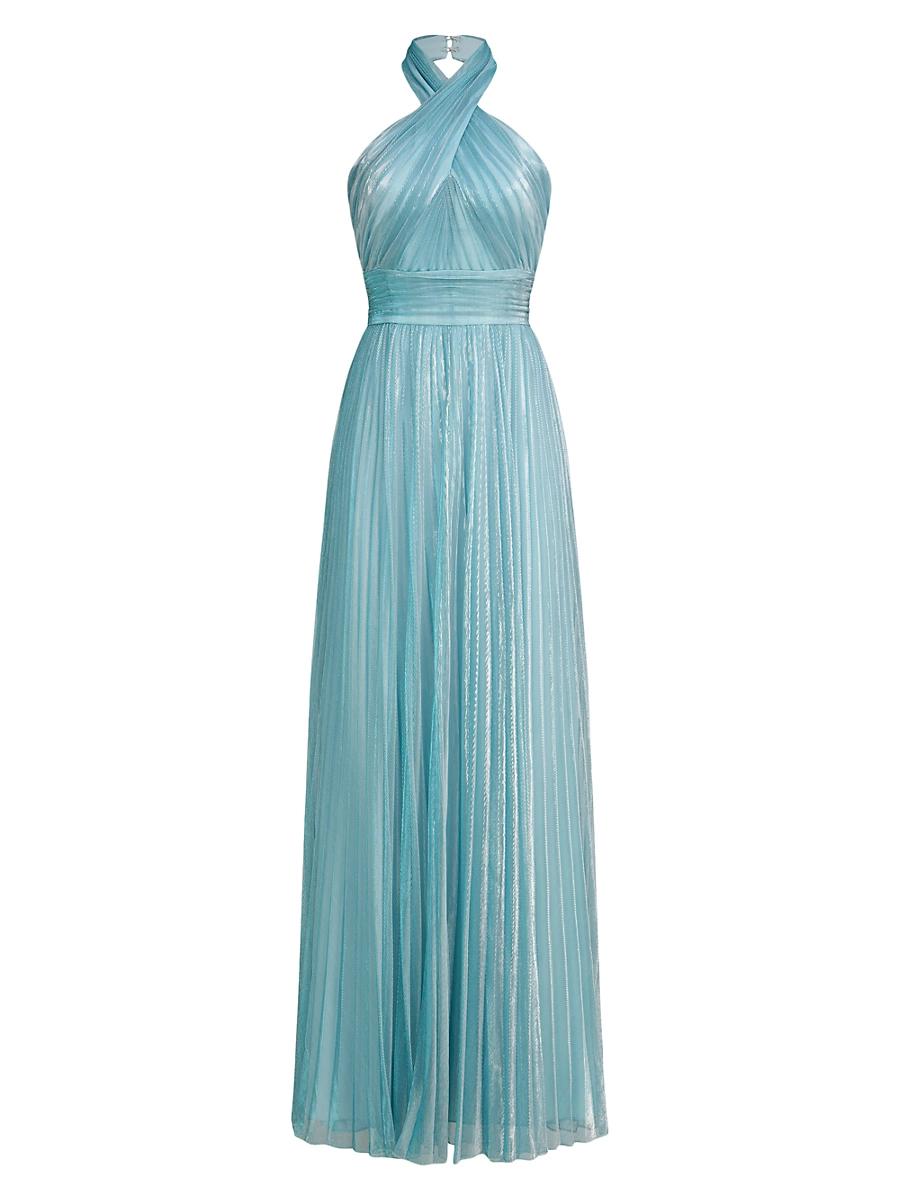 Womens Leilani Pleated Shimmer Gown Product Image