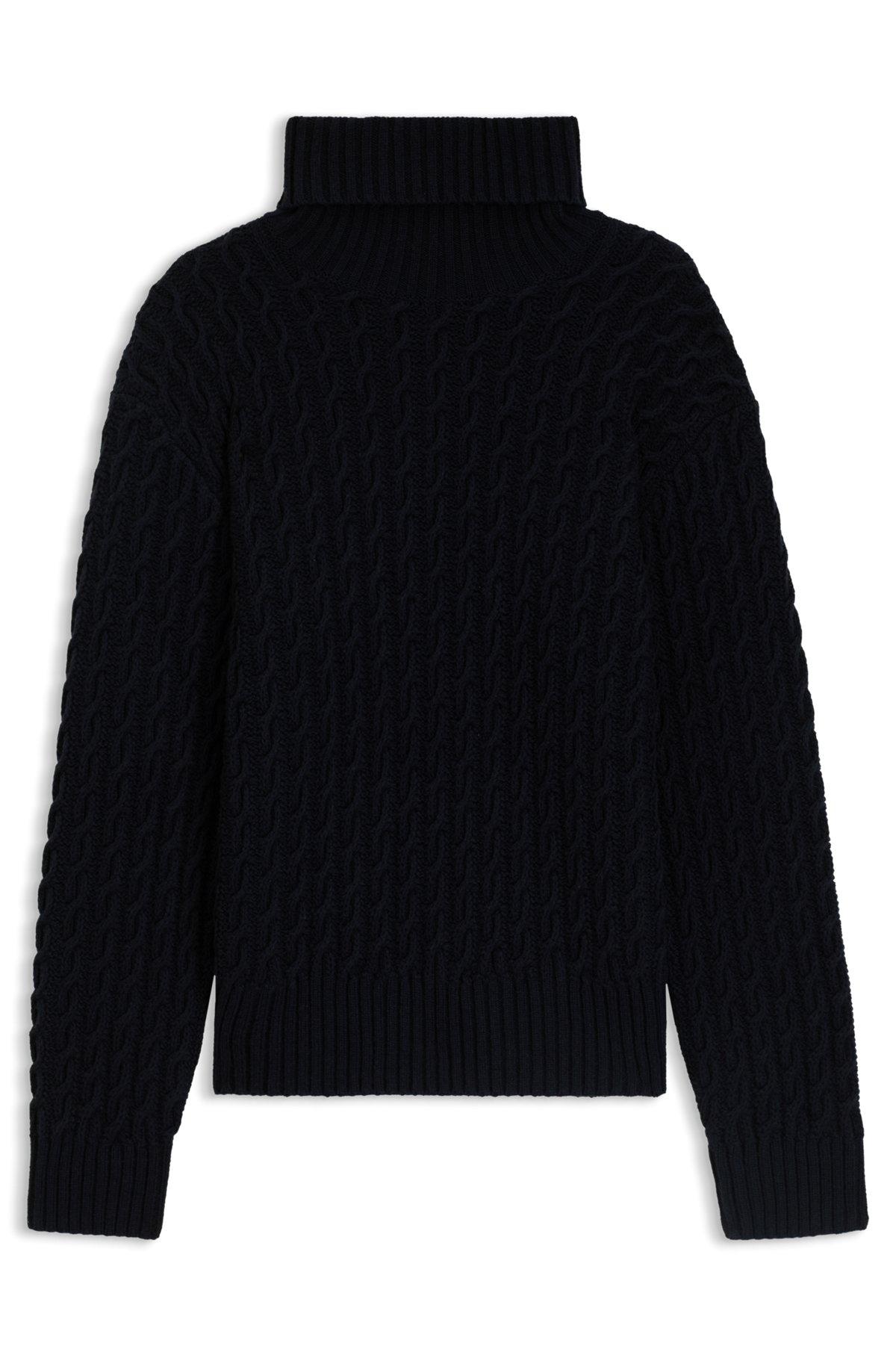 BECKHAM x BOSS cable-knit sweater in wool and cashmere Product Image