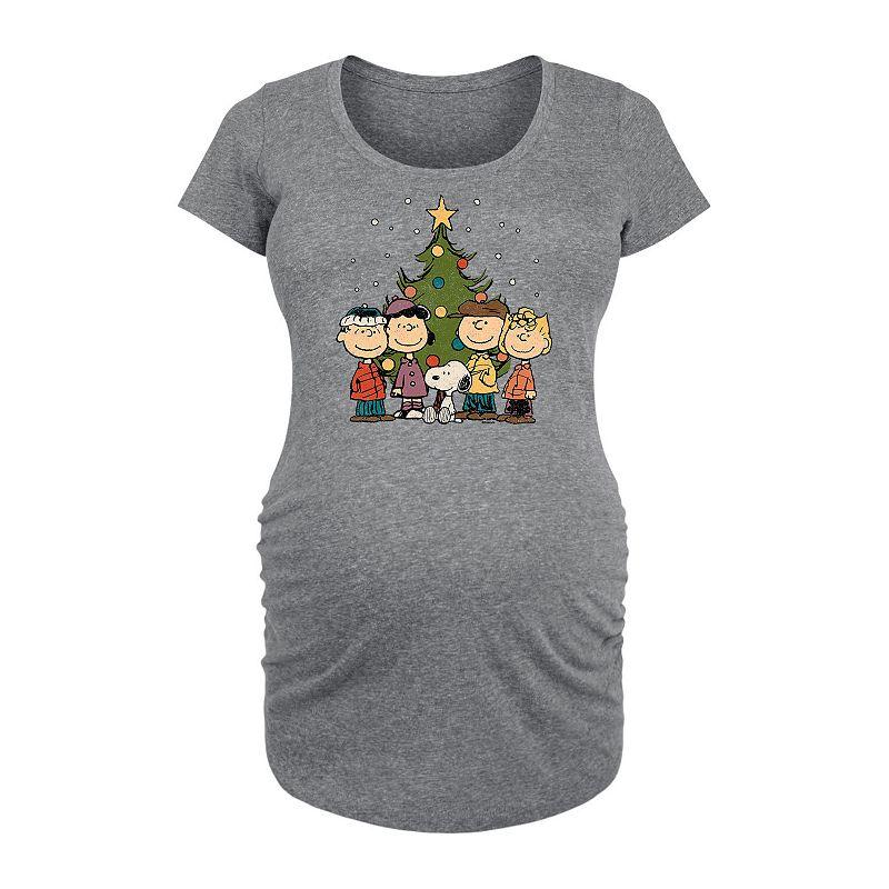 Maternity Peanuts Christmas Group Graphic Tee, Women's,  Product Image
