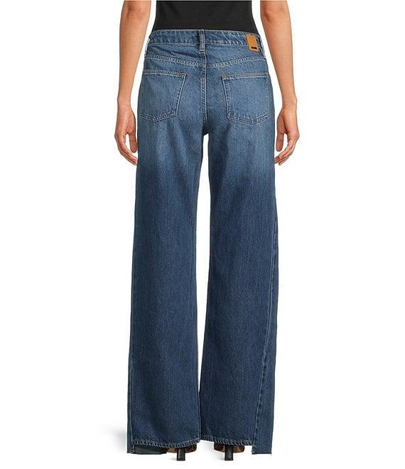 BOSS by Hugo Boss Crossroad Super Boyfriend Wide Leg Stepped Hem Jeans Product Image