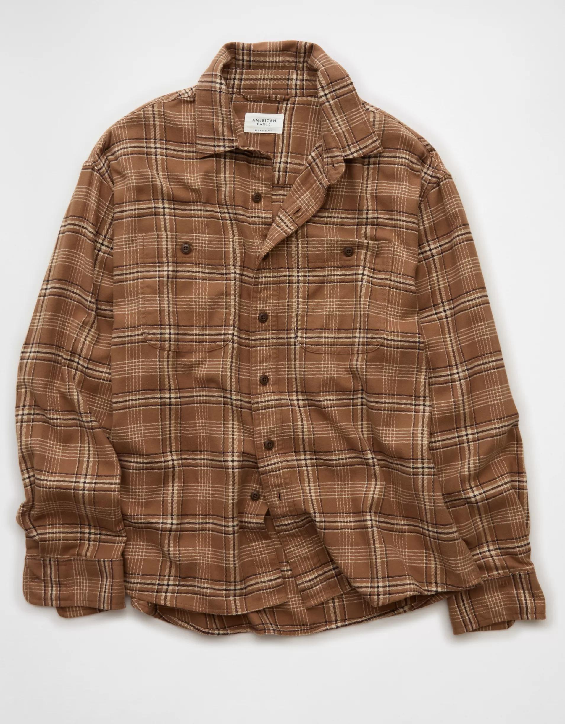 AE Relaxed Fit Everyday Flannel Shirt Product Image