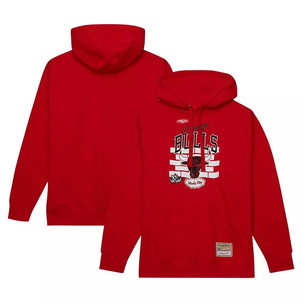 Men's Mitchell & Ness x Tats Cru Red Chicago Bulls Hardwood Classics Brick Pullover Hoodie,  Product Image