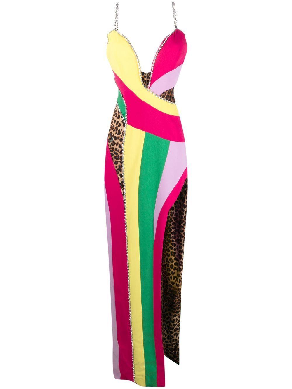 rainbow-patchwork long dress  Product Image