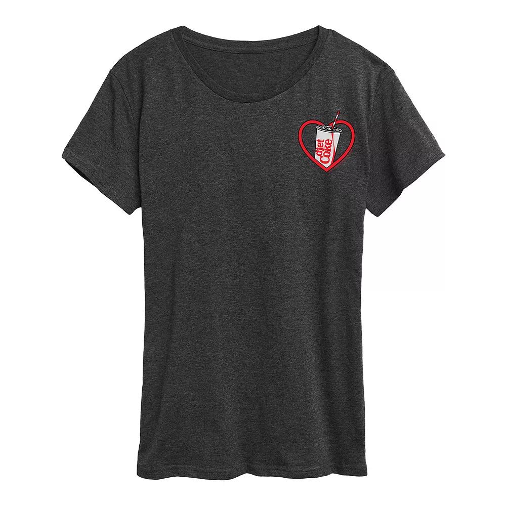 Women's Diet Coke Heart Graphic Tee,  Product Image